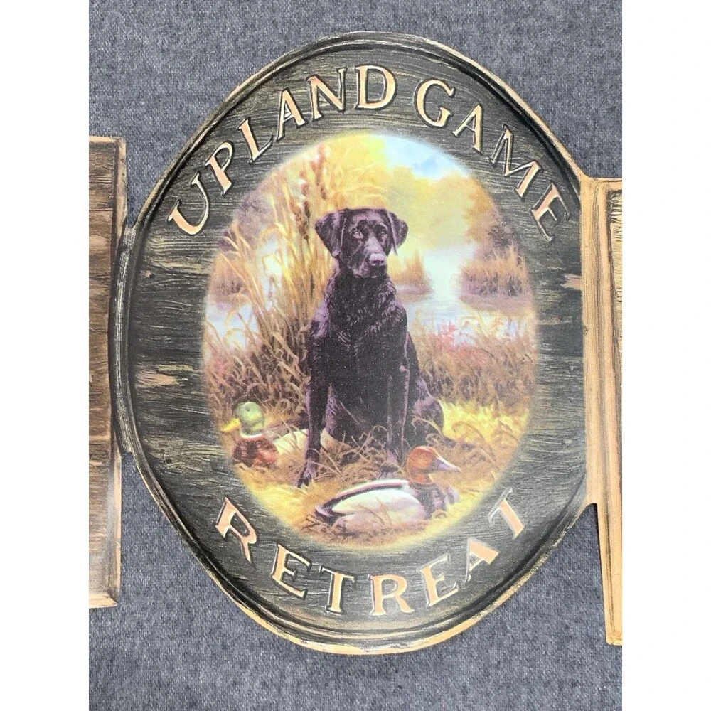 Hunter's Lodge Hunt Club Duck Blind Upland Game Deer Lab sign Wallpaper Border